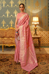 Rose Pink Banarasi Saree