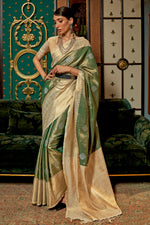 Hunter Green Kanjivaram Saree
