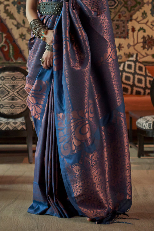 Royal Blue Kanjivaram Silk saree