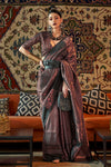 Pebble Grey Kanjivaram Silk saree