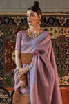 Pale Purple Kanjivaram Silk saree