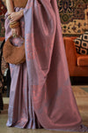 Pale Purple Kanjivaram Silk saree
