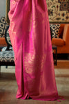 Hot Pink Kanjivaram Silk saree