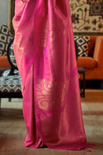 Hot Pink Kanjivaram Silk saree