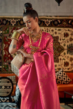 Hot Pink Kanjivaram Silk saree