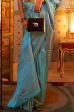 Sky Blue Kanjivaram Saree