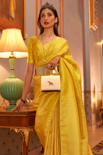 Honey Yellow Kanjivaram Saree