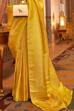 Honey Yellow Kanjivaram Saree