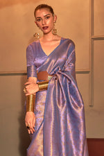 Pastel Purple Kanjivaram Silk saree