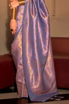Pastel Purple Kanjivaram Silk saree