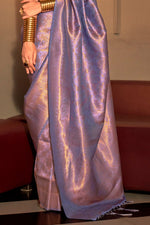 Pastel Purple Kanjivaram Silk saree