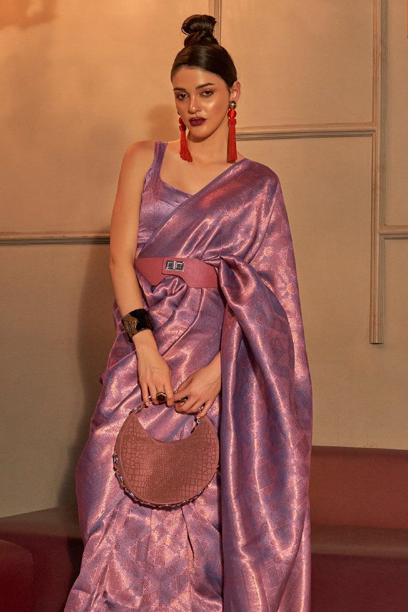 Electric Violet Kanjivaram Silk saree