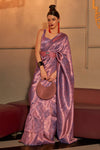 Electric Violet Kanjivaram Silk saree