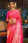 Rouge Pink Satin Saree