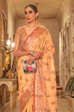 Royal Orange Cotton Saree
