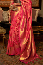 Gulal Pink Banarasi Saree