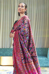 Ink Black Banarasi Patola Saree