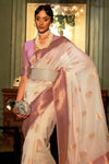Light Pink Linen Saree