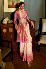 Light Pink Linen Saree