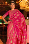 Ruby Pink Kanjivaram Saree