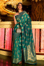 Dynasty Green Kanjivaram Saree