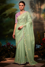 Pastel Green South Silk Saree