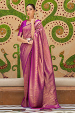 Orchid Violet Kanjivaram Saree