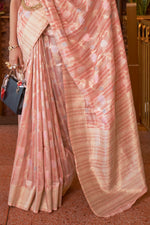 Spanish Pink Linen Saree