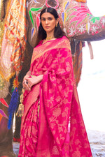 Cerise Pink Kanjivaram Saree