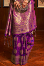 Fluorescent Violet Kanjivaram Saree