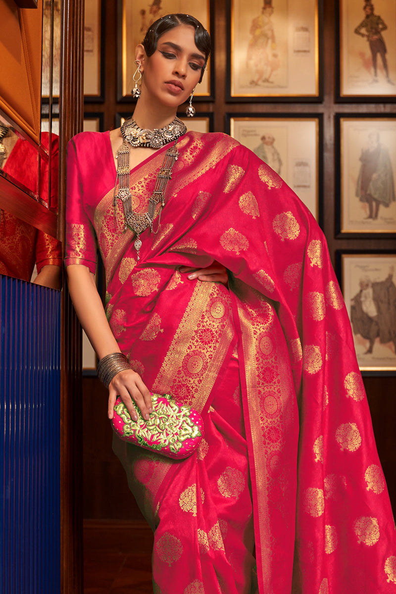 Magenta Pink Kanjivaram Saree