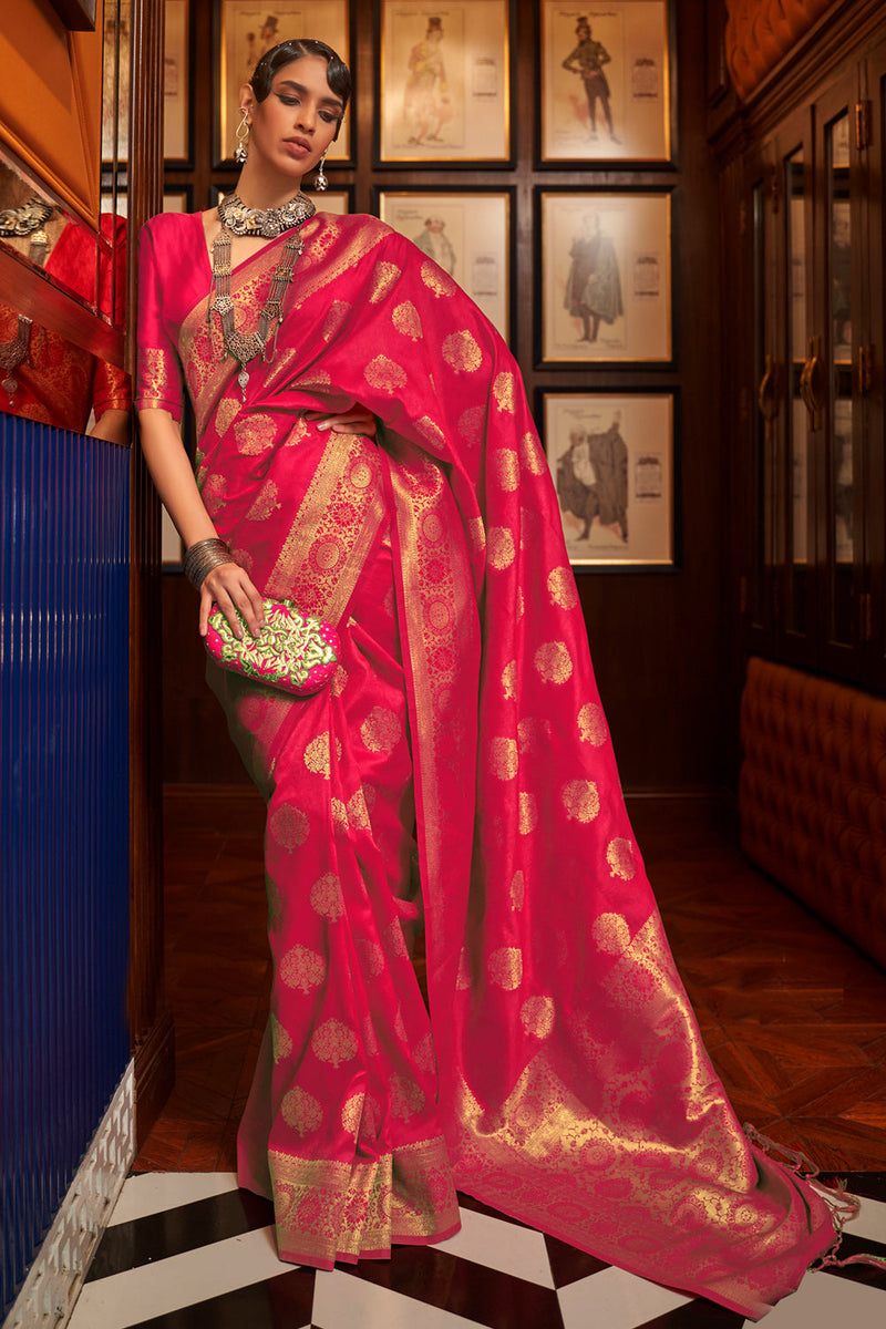 Magenta Pink Kanjivaram Saree