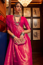 Magenta Pink Kanjivaram Saree