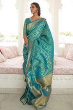 Tiffany Blue Kanjivaram Saree