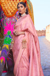 Rose Pink Kanjivaram Saree