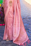 Rose Pink Kanjivaram Saree