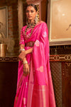 Cerise  Pink Kanjivaram Saree