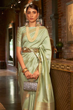 Pastel Green Kanjivaram Saree