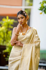 Ivory Cream Kanjivaram Saree