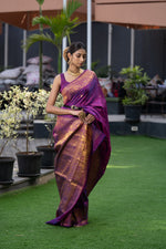 Lollipop Purple Kanjivaram Saree