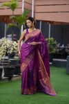 Lollipop Purple Kanjivaram Saree