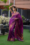 Lollipop Purple Kanjivaram Saree