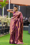 Wine Purple Kanjivaram Saree