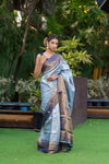 Cornflower Blue Kanjivaram Saree