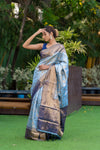 Cornflower Blue Kanjivaram Saree