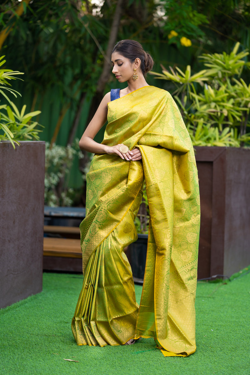 Apple Green Kanjivaram Saree