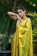 Apple Green Kanjivaram Saree