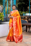 Spice Orange Designer Banarasi Saree