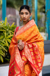 Spice Orange Designer Banarasi Saree