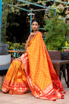 Spice Orange Designer Banarasi Saree